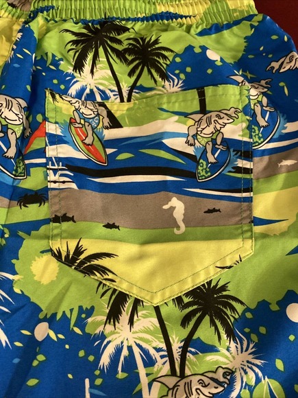 SSLR Mens sz 36 Swim Trunks Quick Dry Swim Shorts, Mesh Lining, Surfing Sharks - Picture 7 of 8